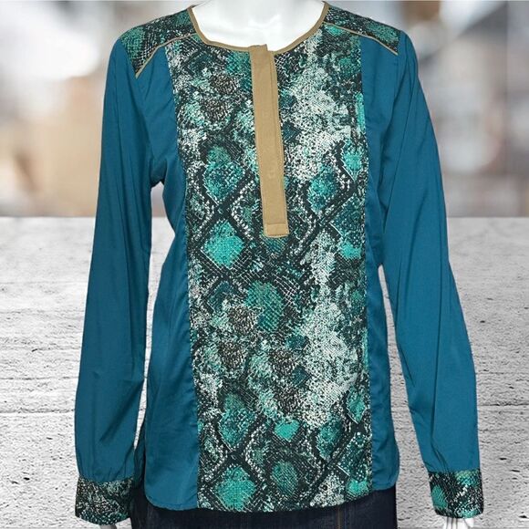 Romeo & Juliet Couture Snake Print Blouse - Picture 1 of 5